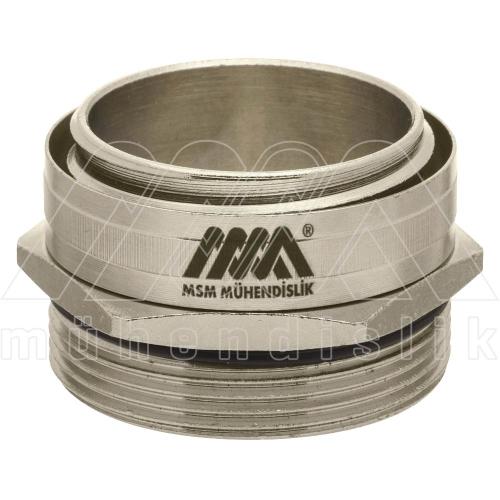 Dahili Tip Sabit Dişli Metal Rakor / Pano Tip (IP44) (MSM)