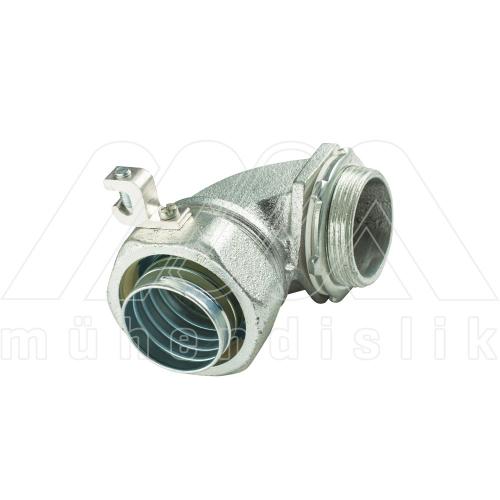 90° Liquid-Tight Grounded Male Type Connector / Cast Iron (PROSTAR)