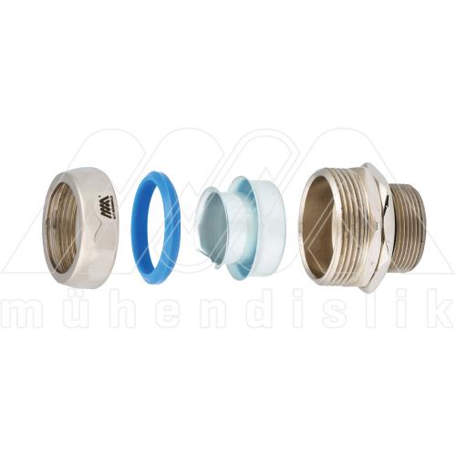 Harici Tip Döner Dişli Metal Rakor / Pano Tip (IP 65) (MSM)